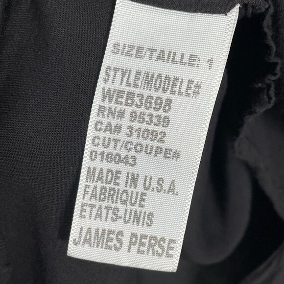 James Perse Womens Small Black Button Up Long Sleeve Blouse Shirt Lightweight - Picture 4 of 11